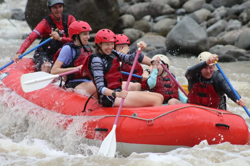 family whitewater rafting tour in la fortuna rio balsa