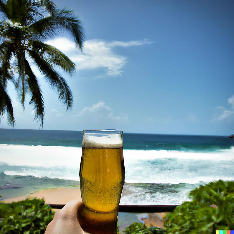 beer front beach