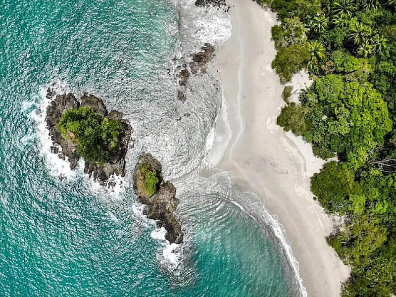 manuel antonio costa rica aerial view